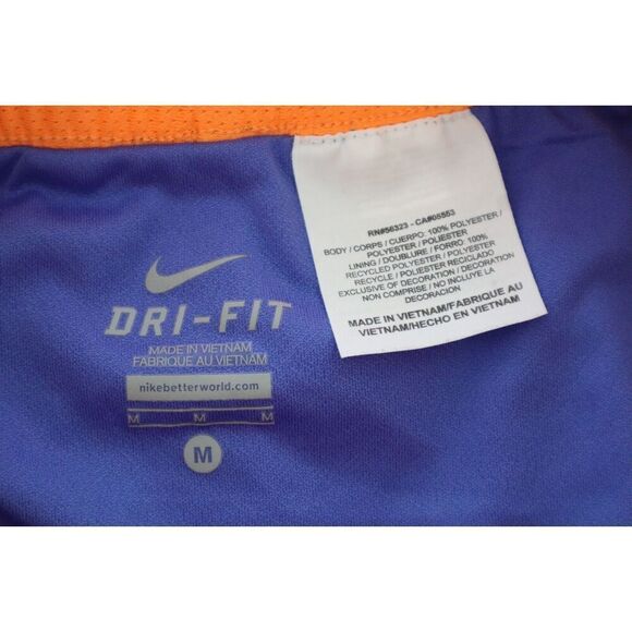 Nike 548482-564 Women's Sz M Blue/Orange Dri-Fit Tempo Galaxy Running Shorts - Picture 4 of 8